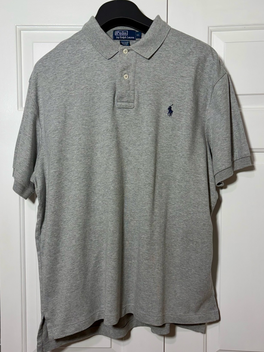 Ralph Lauren Men's Charcoal Polo Shirt, Size XL🏷️